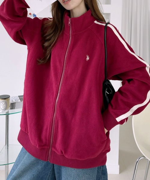 U.S. POLO ASSN.(ユーエスポロアッスン)の「Ada. / U.S. POLO ASSN.ユーエスポロアッスン ラインデザインフリーストラックジャケット(ブルゾン・レディース・ブラック/ベージュ/ネイビー/グレー/カーキ/アイボリー/レッド・M/L/S)」の13枚目の写真