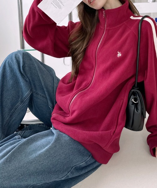 U.S. POLO ASSN.(ユーエスポロアッスン)の「Ada. / U.S. POLO ASSN.ユーエスポロアッスン ラインデザインフリーストラックジャケット(ブルゾン・レディース・ブラック/ベージュ/ネイビー/グレー/カーキ/アイボリー/レッド・M/L/S)」の14枚目の写真