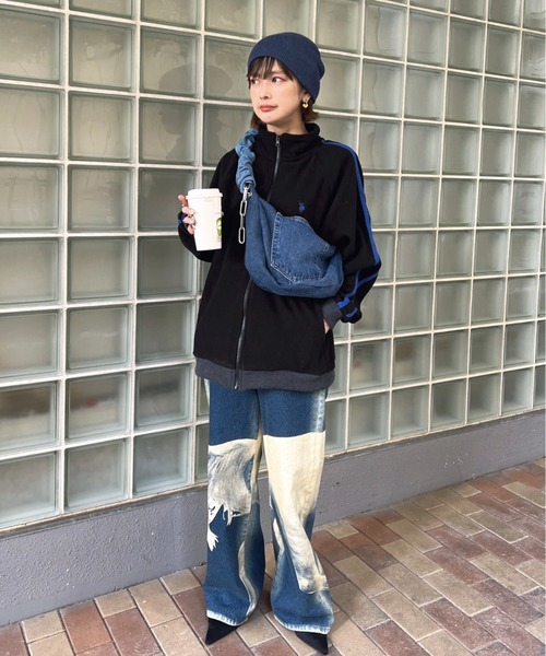 U.S. POLO ASSN.(ユーエスポロアッスン)の「Ada. / U.S. POLO ASSN.ユーエスポロアッスン ラインデザインフリーストラックジャケット(ブルゾン・レディース・ブラック/ベージュ/ネイビー/グレー/カーキ/アイボリー・M/L/S)」の22枚目の写真