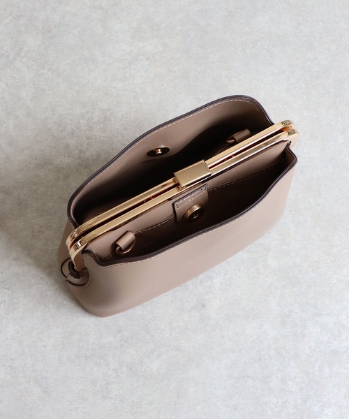 nuer Baguette Bag Brown/がま口 バッグ ショルダーバッグ 韓国 nuer Baguette Bag Black/がま口 バッグ ショルダーバッグ 韓国