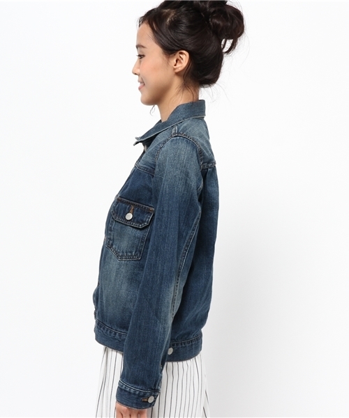 CIAOPANIC（チャオパニック）の「【Ciaopanic】　Gジャン（デニムジャケット・レディース・インディゴブルー/ブルー・FREE）」の4枚目の写真