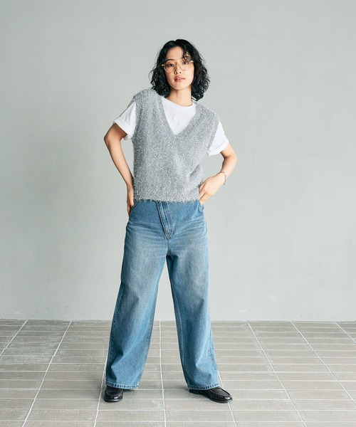 LEPSIM(レプシィム)の「【FOR I SERIES】アシメワイドデニムパンツ 132471(デニムパンツ・レディース・ブルー/ダークグレー・MEDIUM/SMALL)」の17枚目の写真