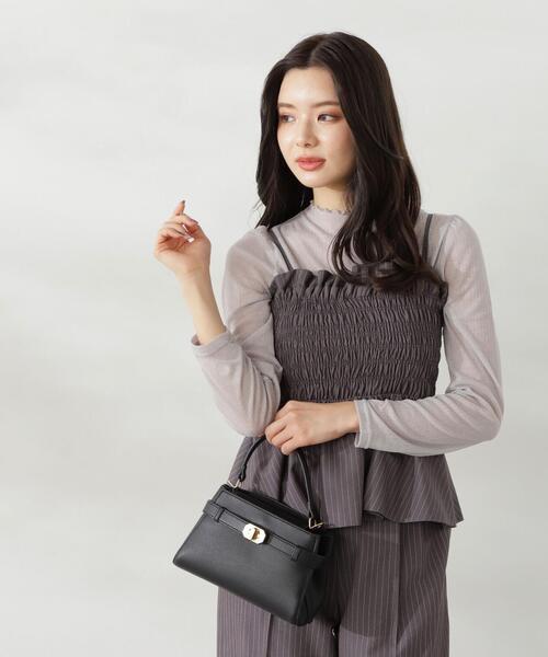 PROPORTION BODY DRESSING(プロポーションボディドレッシング)の「シャーリングビスチェ / 1214210809(シャツ/ブラウス・レディース・ダークグレー/パープル/ベージュ・SMALL/MEDIUM)」の8枚目の写真
