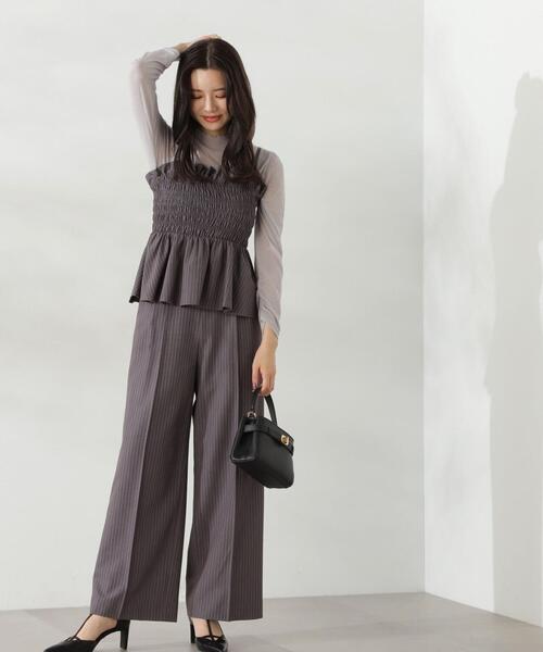 PROPORTION BODY DRESSING(プロポーションボディドレッシング)の「シャーリングビスチェ / 1214210809(シャツ/ブラウス・レディース・ダークグレー/パープル/ベージュ・SMALL/MEDIUM)」の11枚目の写真