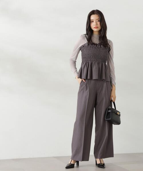 PROPORTION BODY DRESSING(プロポーションボディドレッシング)の「シャーリングビスチェ / 1214210809(シャツ/ブラウス・レディース・ダークグレー/パープル/ベージュ・SMALL/MEDIUM)」の12枚目の写真