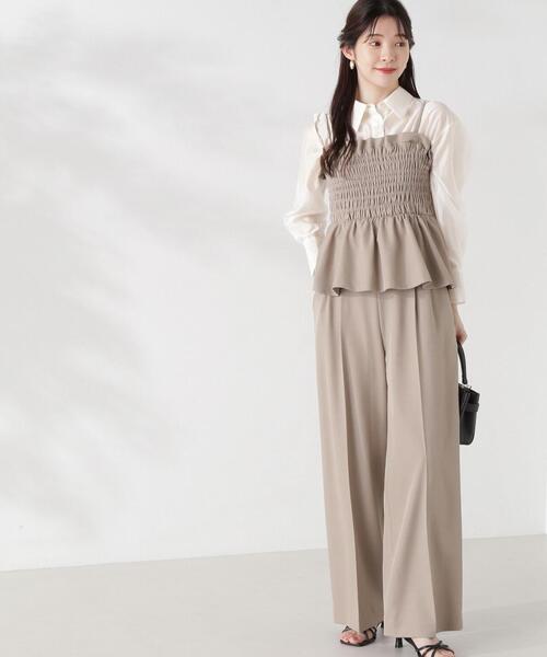 PROPORTION BODY DRESSING(プロポーションボディドレッシング)の「シャーリングビスチェ / 1214210809(シャツ/ブラウス・レディース・ダークグレー/パープル/ベージュ・SMALL/MEDIUM)」の18枚目の写真