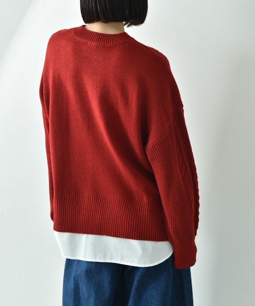 INTERPLANET（インタープラネット）の「ケーブル柄裾異素材ドッキング