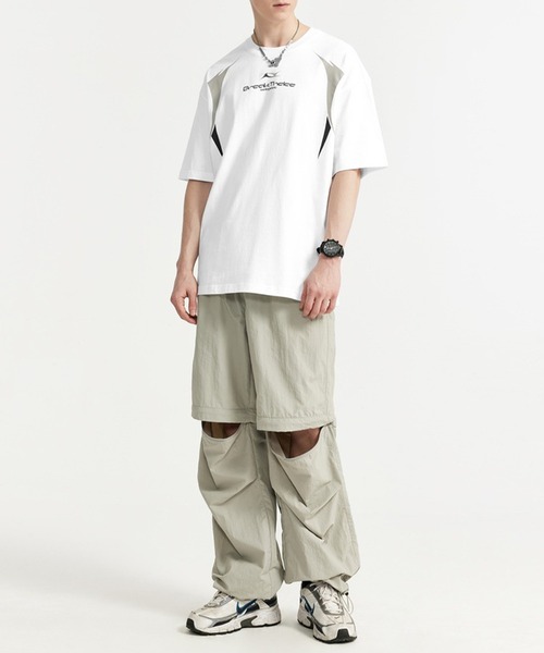aimoha(アイモハ)の「aimoha outdoor ユニセックス オーバーサイズ コットン 半袖 Tシャツ (SS)(Tシャツ/カットソー・レディース・ブラック/ホワイト・MEDIUM/LARGE/X-LARGE)」の4枚目の写真