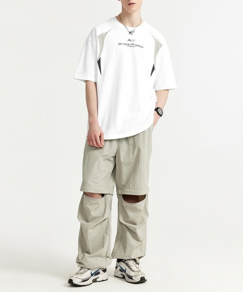 aimoha(アイモハ)の「aimoha outdoor ユニセックス オーバーサイズ コットン 半袖 Tシャツ (SS)(Tシャツ/カットソー・レディース・ブラック/ホワイト・MEDIUM/LARGE/X-LARGE)」の5枚目の写真