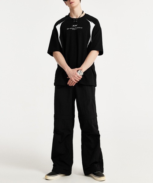 aimoha(アイモハ)の「aimoha outdoor ユニセックス オーバーサイズ コットン 半袖 Tシャツ (SS)(Tシャツ/カットソー・レディース・ブラック/ホワイト・MEDIUM/LARGE/X-LARGE)」の7枚目の写真
