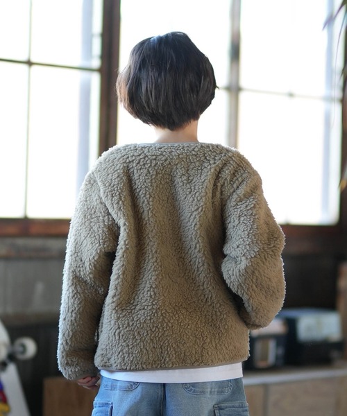 THE NORTH FACE（ザノースフェイス）の「THE NORTH FACE/ザ・ノース・フェイス キッズ ジャケット カドルフリースカーディガン NAJ72430（カーディガン/ボレロ・キッズ・ベージュ/ブラウン/ダークベージュ/アイボリー・130cm/140cm/150cm/160cm）」の22枚目の写真