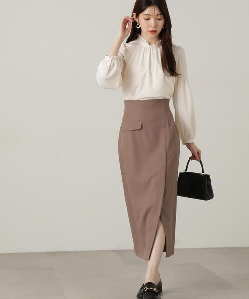 PROPORTION BODY DRESSING（プロポーションボディドレッシング）の「ラップ風タイトスカート / 1214220906（スカート・レディース・ブラウン系その他/ベージュ/ブラウン・SMALL/MEDIUM）」の15枚目の写真