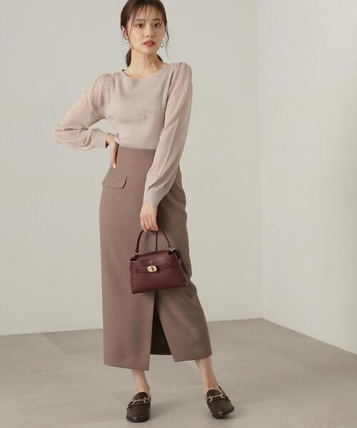 PROPORTION BODY DRESSING（プロポーションボディドレッシング）の「ラップ風タイトスカート / 1214220906（スカート・レディース・ブラウン系その他/ベージュ/ブラウン・SMALL/MEDIUM）」の8枚目の写真