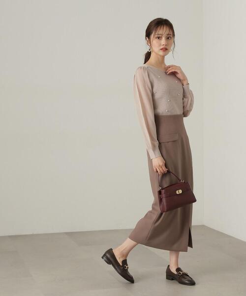 PROPORTION BODY DRESSING（プロポーションボディドレッシング）の「ラップ風タイトスカート / 1214220906（スカート・レディース・ブラウン系その他/ベージュ/ブラウン・SMALL/MEDIUM）」の7枚目の写真