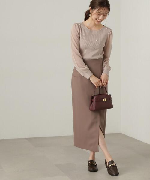 PROPORTION BODY DRESSING（プロポーションボディドレッシング）の「ラップ風タイトスカート / 1214220906（スカート・レディース・ブラウン系その他/ベージュ/ブラウン・SMALL/MEDIUM）」の6枚目の写真