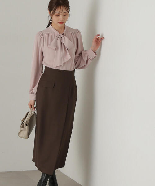 PROPORTION BODY DRESSING（プロポーションボディドレッシング）の「ラップ風タイトスカート / 1214220906（スカート・レディース・ブラウン系その他/ベージュ/ブラウン・SMALL/MEDIUM）」の21枚目の写真