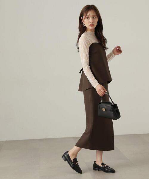 PROPORTION BODY DRESSING（プロポーションボディドレッシング）の「ラップ風タイトスカート / 1214220906（スカート・レディース・ブラウン系その他/ベージュ/ブラウン・SMALL/MEDIUM）」の2枚目の写真