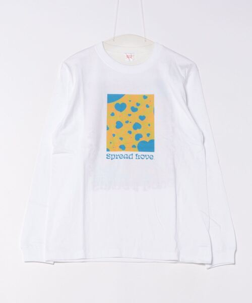 ARCHIVER(アーカイバ)の「【8】【it】【Spread Love】オリジナルプリント L/S T(Tシャツ/カットソー・レディース・ホワイト/ブラック・MEDIUM/LARGE/SMALL)」の2枚目の写真