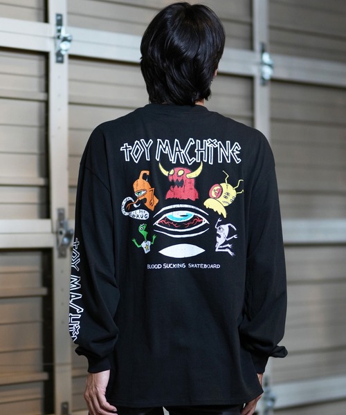 TOY　MACHINE（トイ　マシーン）の「【ムラサキスポーツ限定】TOY MACHINE/トイマシーン ロンT/長袖Tシャツ ビックシルエット バックプリント MTMFELT4（Tシャツ/カットソー・メンズ・ホワイト/ライトブルー/ブラック・M/L/XL）」の16枚目の写真