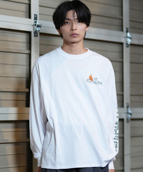 TOY　MACHINE（トイ　マシーン）の「【ムラサキスポーツ限定】TOY MACHINE/トイマシーン ロンT/長袖Tシャツ ビックシルエット バックプリント MTMFELT4（Tシャツ/カットソー・メンズ・ホワイト/ライトブルー/ブラック・M/L/XL）」の4枚目の写真