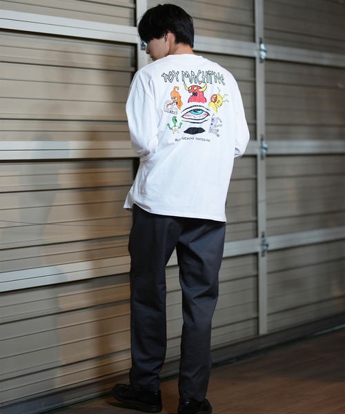 TOY　MACHINE（トイ　マシーン）の「【ムラサキスポーツ限定】TOY MACHINE/トイマシーン ロンT/長袖Tシャツ ビックシルエット バックプリント MTMFELT4（Tシャツ/カットソー・メンズ・ホワイト/ライトブルー/ブラック・M/L/XL）」の10枚目の写真