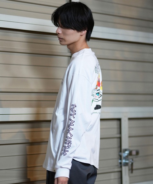 TOY　MACHINE（トイ　マシーン）の「【ムラサキスポーツ限定】TOY MACHINE/トイマシーン ロンT/長袖Tシャツ ビックシルエット バックプリント MTMFELT4（Tシャツ/カットソー・メンズ・ホワイト/ライトブルー/ブラック・M/L/XL）」の5枚目の写真