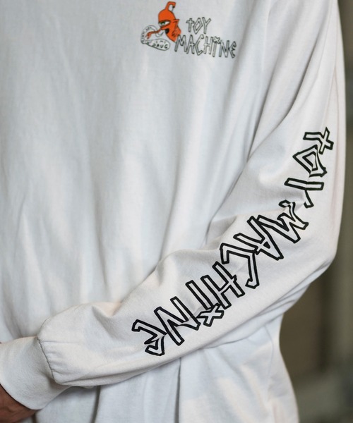 TOY　MACHINE（トイ　マシーン）の「【ムラサキスポーツ限定】TOY MACHINE/トイマシーン ロンT/長袖Tシャツ ビックシルエット バックプリント MTMFELT4（Tシャツ/カットソー・メンズ・ホワイト/ライトブルー/ブラック・M/L/XL）」の13枚目の写真