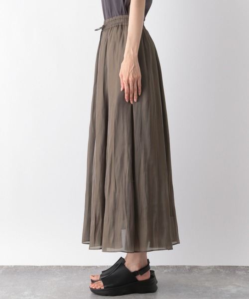 GLOBAL WORK（グローバルワーク）の「エアリーリラックスシャイニースカート/115699（スカート・レディース・グレー/ブラック×ホワイト/レオパード/ブラウン/ブラック/チェック/ベージュ/グリーン系その他3・SHORT/REGULAR）」の12枚目の写真