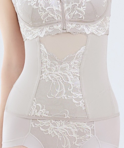 BRADELIS NEWYORK（ブラデリスニューヨーク）の「すらっと細みえウエストニッパー24 ブラデリス 補正下着 補整 コルセット 腹巻き（その他アンダーウェア/インナー・レディース・ブラック/グレイッシュベージュ/ピンク・M/L/LL/S/5L/4L/3L）」の2枚目の写真