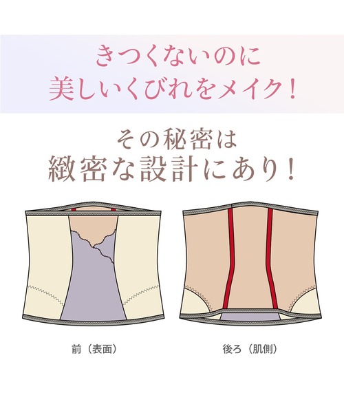 BRADELIS NEWYORK（ブラデリスニューヨーク）の「すらっと細みえウエストニッパー24 ブラデリス 補正下着 補整 コルセット 腹巻き（その他アンダーウェア/インナー・レディース・ブラック/グレイッシュベージュ/ピンク・M/L/LL/S/5L/4L/3L）」の17枚目の写真