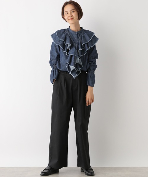 LEPSIM（レプシィム）の「2Pデニムブラウス　139256（シャツ/ブラウス・レディース・ネイビー/ブルー・FREE）」の16枚目の写真