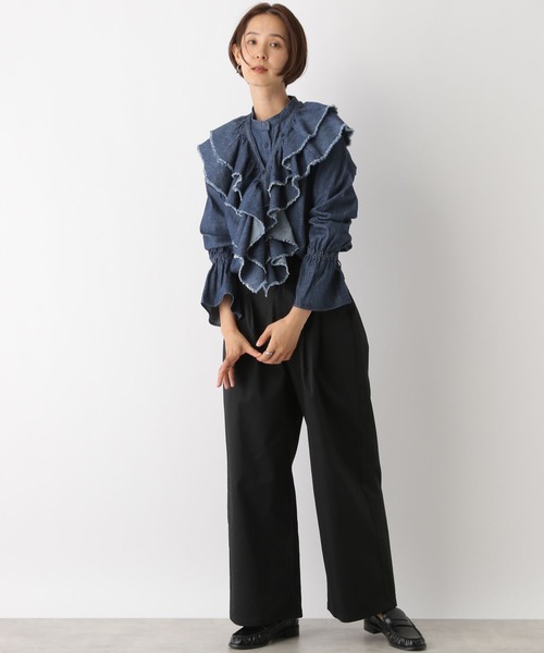 LEPSIM（レプシィム）の「2Pデニムブラウス　139256（シャツ/ブラウス・レディース・ネイビー/ブルー・FREE）」の18枚目の写真