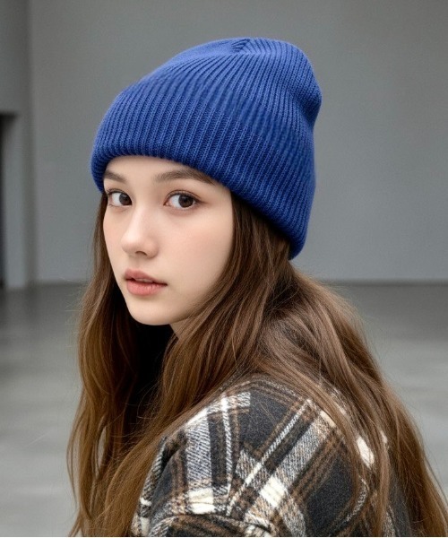 Burner（バーナー）の「【OKUOKU　0909】ニット帽　カラーバリエーション リブニットビーニー　 oku-bosi-739648710235-9（ニットキャップ/ビーニー・レディース・エメラルド/ブラック/チェリーピンク/ブルー/グレー/オフホワイト/ピンク/ワインレッド/ブラウン/ホワイト/ネイビー/オレンジ/ブラウン系その他/ライトブルー・FREE）」の10枚目の写真