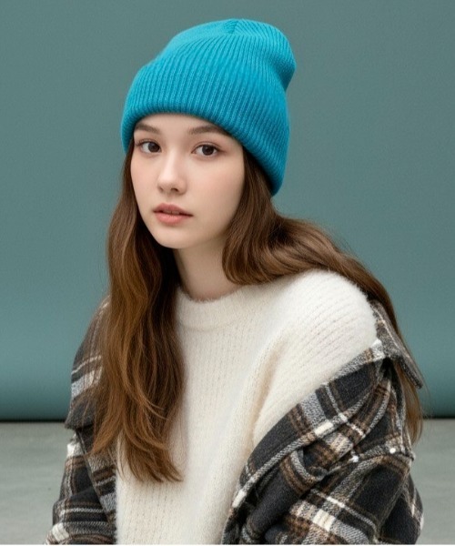 Burner（バーナー）の「【OKUOKU　0909】ニット帽　カラーバリエーション リブニットビーニー　 oku-bosi-739648710235-9（ニットキャップ/ビーニー・レディース・エメラルド/ブラック/チェリーピンク/ブルー/グレー/オフホワイト/ピンク/ワインレッド/ブラウン/ホワイト/ネイビー/オレンジ/ブラウン系その他/ライトブルー・FREE）」の7枚目の写真