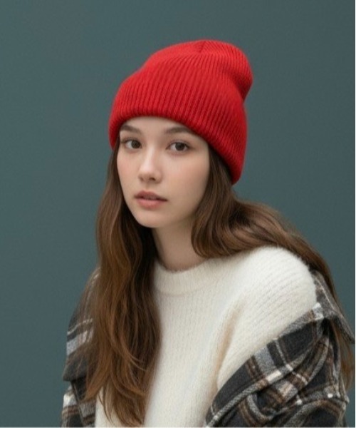 Burner（バーナー）の「【OKUOKU　0909】ニット帽　カラーバリエーション リブニットビーニー　 oku-bosi-739648710235-9（ニットキャップ/ビーニー・レディース・エメラルド/ブラック/チェリーピンク/ブルー/グレー/オフホワイト/ピンク/ワインレッド/ブラウン/ホワイト/ネイビー/オレンジ/ブラウン系その他/ライトブルー・FREE）」の13枚目の写真