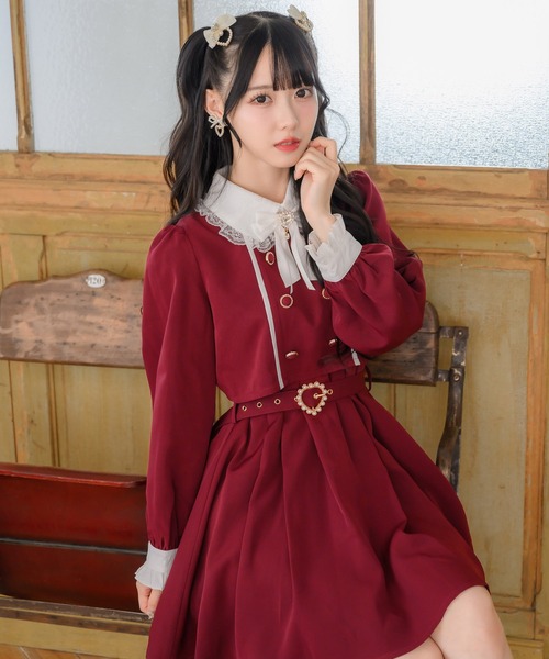 ROJITA(ロジータ)の「ツーピー風ダブルボタンワンピース(ワンピース・レディース・ブラウン/マルチ/ブラック/ボルドー・FREE)」の14枚目の写真