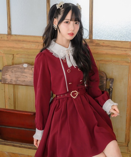 ROJITA(ロジータ)の「ツーピー風ダブルボタンワンピース(ワンピース・レディース・ブラウン/マルチ/ブラック/ボルドー・FREE)」の15枚目の写真