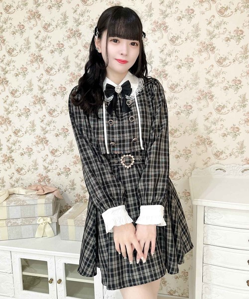 ROJITA ワンピース ロジータ ROJITA ハートドットレースアップワンピース