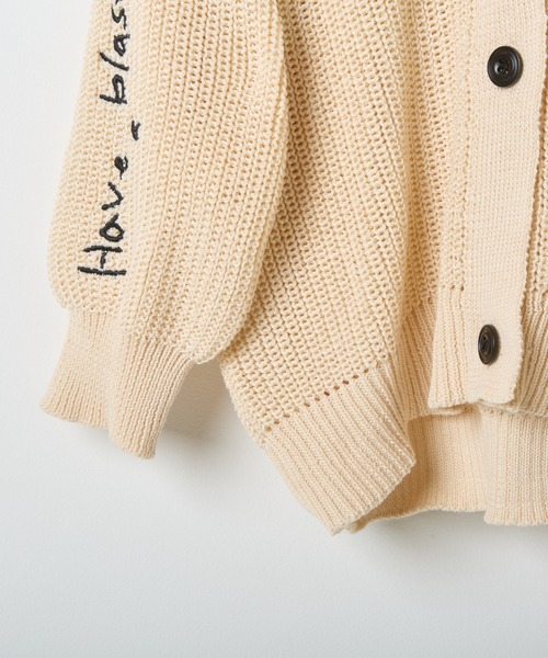 CIAOPANIC TYPY(チャオパニックティピー)の「【KIDS】ポイント刺繍ニットカーデ(カーディガン/ボレロ・キッズ・オフホワイト/グレー/ブラック・SMALL/MEDIUM/LARGE/X-LARGE/XX-LARGE)」の14枚目の写真