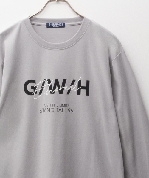 Mac-House(マックハウス)の「T-GRAPHICS ロゴプリント長袖Tシャツ(Tシャツ/カットソー・メンズ・ブラック/グレー/ホワイト/ライトグレー/チャコールグレー/アイボリー/ブルー系/グリーン系/ホワイト系1/グレー系2/ブルーグリーン/ブラック系2/ライトグレー系1/グレー系1/ブラック系1/ブラウン・S/M/L/XL)」の9枚目の写真