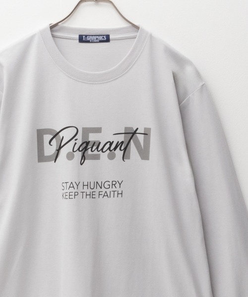 Mac-House(マックハウス)の「T-GRAPHICS ロゴプリント長袖Tシャツ(Tシャツ/カットソー・メンズ・ブラック/グレー/ホワイト/ライトグレー/チャコールグレー/アイボリー/ブルー系/グリーン系/ホワイト系1/グレー系2/ブルーグリーン/ブラック系2/ライトグレー系1/グレー系1/ブラック系1/ブラウン・S/M/L/XL)」の8枚目の写真