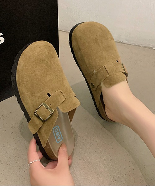 MEMECLE（メメクル）の「【 MEMECLE / メメクル 】レディース スエード クロッグサンダル（スリッポン・レディース・ブラウン/サンドベージュ・M/L/S）」の13枚目の写真