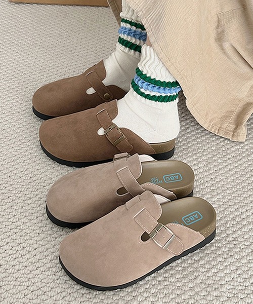 MEMECLE（メメクル）の「【 MEMECLE / メメクル 】レディース スエード クロッグサンダル（スリッポン・レディース・ブラウン/サンドベージュ・M/L/S）」の22枚目の写真