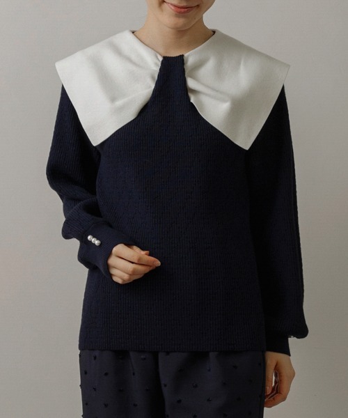 〝現行品〟ソーノ　パピヨン　ニットプルオーバー Sono（ソーノ）の「【SONO/ソーノ】ﾊﾟﾋﾟﾖﾝﾆｯﾄﾌﾟﾙｵｰﾊﾞｰ（ニット