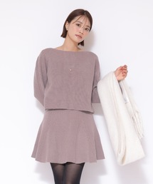 Apuweiser-riche - アプワイザーリッシェ 24AW バックリボンミニニットセットアップ 2 ピンク Apuweiser-riche - アプワイザーリッシェ 24AW バックリボンミニ
