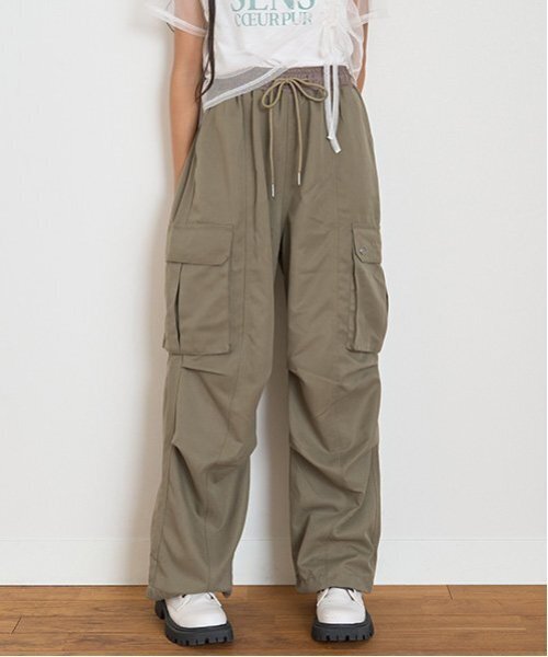 LOVETOXIC（ラブトキシック）の「【LTXC】ドローコードカーゴパンツ（その他パンツ・キッズ・ブラウン/グレー/アイボリー/カーキ/ブラック/ラベンダー/クリーム・S/M/L/LL）」の6枚目の写真