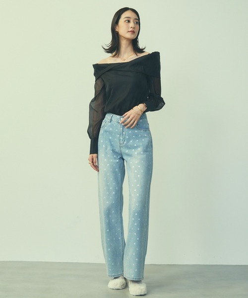 TITTY&CO.（ティティーアンドコー）の「フェイクファーバレエシューズ（バレエシューズ・レディース・ラベンダー/ブラック/アイボリー・MEDIUM/LARGE）」の17枚目の写真