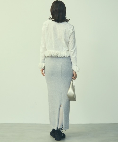 TITTY&CO.（ティティーアンドコー）の「フェイクファーバレエシューズ（バレエシューズ・レディース・ラベンダー/ブラック/アイボリー・MEDIUM/LARGE）」の7枚目の写真