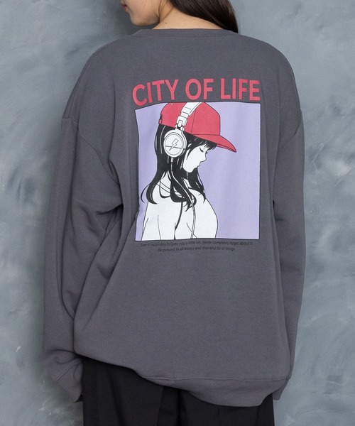 Starting Over(スターティングオーバー)の「back print illustration sweat shirt/バックプリント イラスト スウェットシャツ(スウェット・メンズ・ブラック/グレー系その他/チャコールグレー/ブラック系その他/ホワイト/ホワイト系その他・M/L/XL)」の6枚目の写真