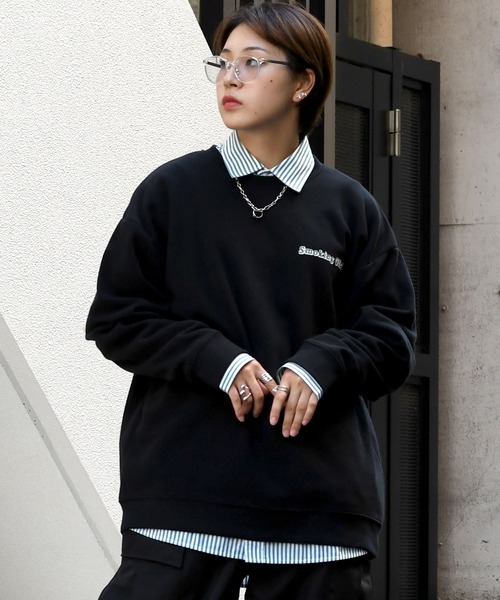 Starting Over(スターティングオーバー)の「back print illustration sweat shirt/バックプリント イラスト スウェットシャツ(スウェット・メンズ・ブラック/グレー系その他/チャコールグレー/ブラック系その他/ホワイト/ホワイト系その他・M/L/XL)」の22枚目の写真